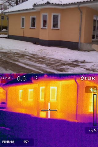 Infrared image of a house
